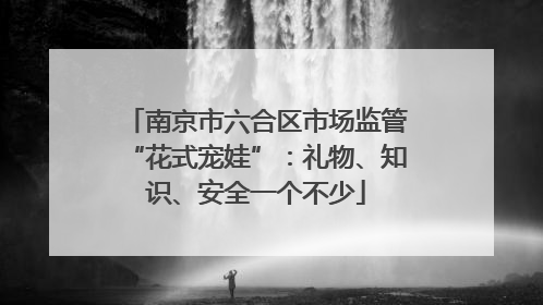 南京市六合区市场监管“花式宠娃”：礼物、知识、安全一个不少
